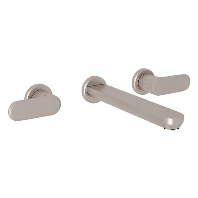 ROHL LV351L-STN/TO-2 Meda Wall Mount Lavatory Faucet In Satin Nickel