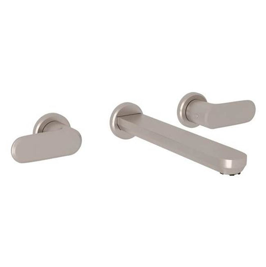 ROHL LV351L-STN/TO-2 Meda Wall Mount Lavatory Faucet In Satin Nickel