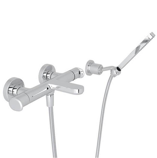 ROHL LVKIT2113L-APC Meda Exposed Wall Mount Tub Filler In Polished Chrome
