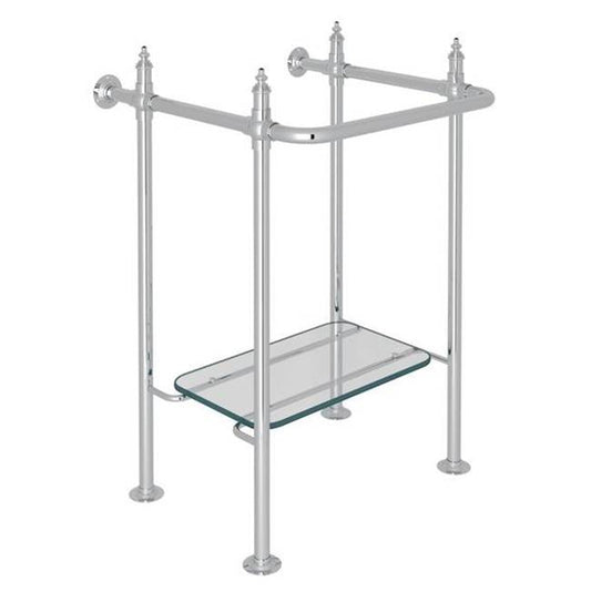 ROHL RW2231APC Wash Stand With Glass Shelf In Polished Chrome