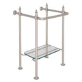 ROHL RW2231STN Wash Stand With Glass Shelf In Satin Nickel