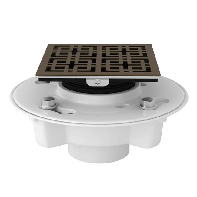 ROHL SDPVC2/3-3142EB PVC 2" X 3" Drain Kit With 3142 Weave Decorative Cover In English Bronze