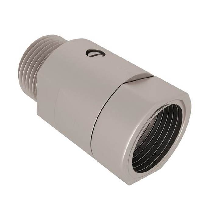 ROHL ZA1038402A-STN Floor Pillar Unions With Shut-Off Valves In Satin Nickel