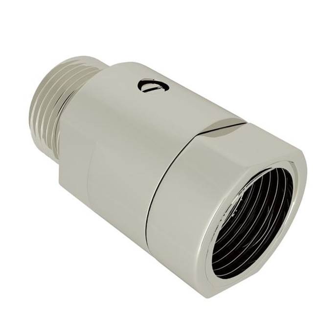 ROHL ZA1038402B-PN Floor Pillar Unions With Shut-Off Valves In Polished Nickel