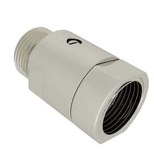 ROHL ZA1038402B-PN Floor Pillar Unions With Shut-Off Valves In Polished Nickel