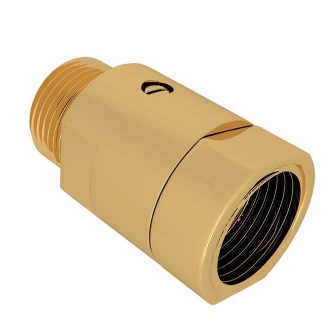 ROHL ZA1038402Z-IB Floor Pillar Unions With Shut-Off Valves In Italian Brass