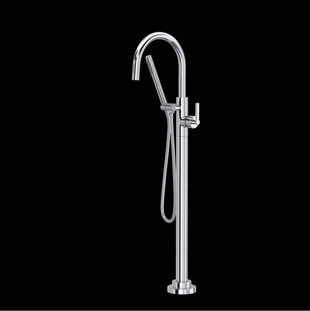 ROHL TLB06HF1LMAPC Lombardia Single Hole Floor Mount Tub Filler Trim In Polished Chrome