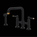 ROHL A3358ILWSMBU-2 Campo Bridge Kitchen Faucet With Side Spray In MBU