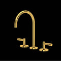 ROHL AM08D3LMULB Amahle Widespread Lavatory Faucet With C-Spout In Unlacquered Brass