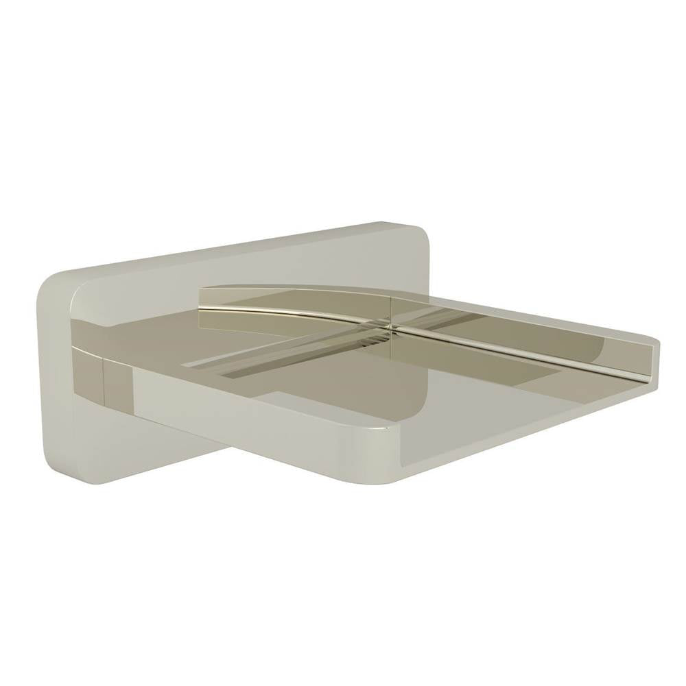 ROHL ZA219-PN Quartile Wall Mount Tub Spout With Trough In Polished Nickel