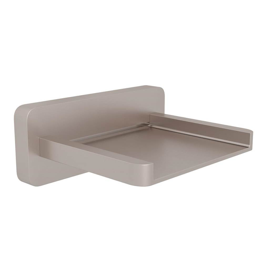 ROHL ZA219-STN Quartile Wall Mount Tub Spout With Trough In Satin Nickel