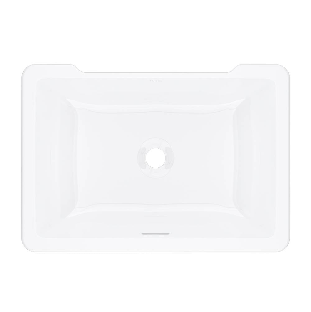 ROHL ERUB2216RTWH Eirene 22" x 16" Undermount Rectangular Lavatory Sink In White (WH)