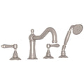 ROHL A1404LMSTN Acqui 4-Hole Deck Mount Tub Filler In Satin Nickel