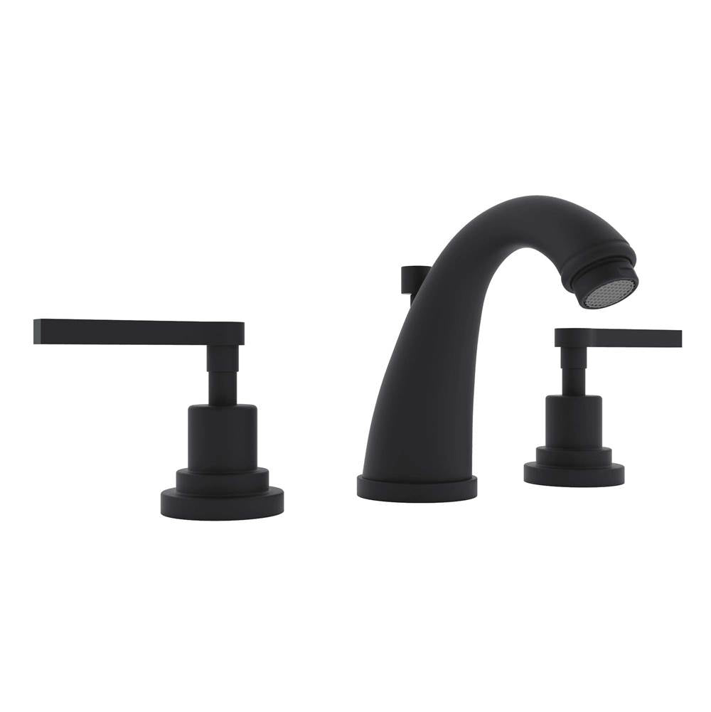 ROHL A1208LMMB-2 Lombardia Widespread Lavatory Faucet With C-Spout In Matte Black