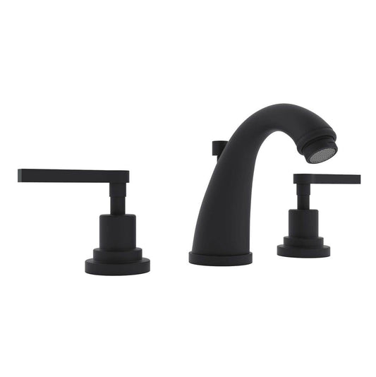 ROHL A1208LMMB-2 Lombardia Widespread Lavatory Faucet With C-Spout In Matte Black