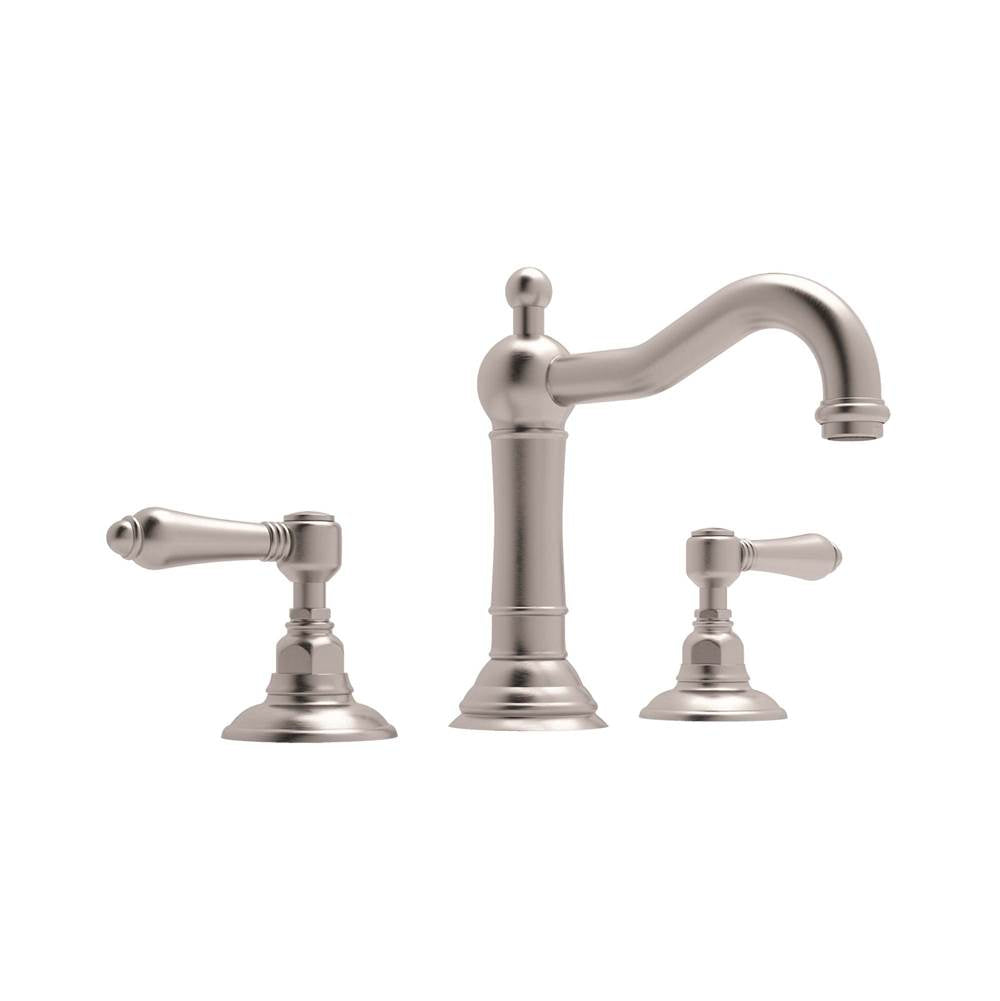 ROHL A1409LMSTN-2 Acqui Widespread Lavatory Faucet In Satin Nickel