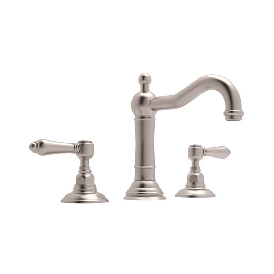 ROHL A1409LMSTN-2 Acqui Widespread Lavatory Faucet In Satin Nickel