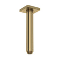 ROHL 70527SAAG 7" Reach Ceiling Mount Shower Arm With Square Escutcheon In Antique Gold