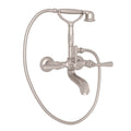 ROHL A1901LMSTN Palladian Exposed Wall Mount Tub Filler In Satin Nickel