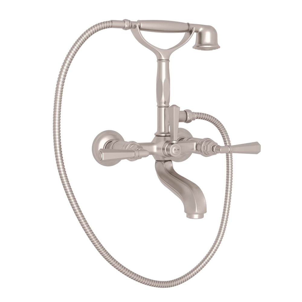 ROHL A1901LMSTN Palladian Exposed Wall Mount Tub Filler In Satin Nickel