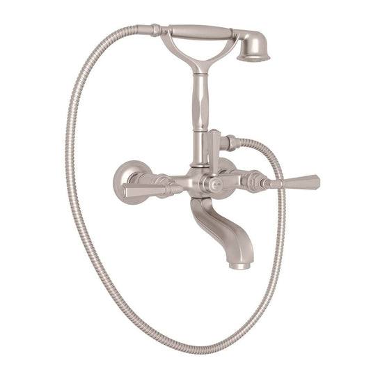 ROHL A1901LMSTN Palladian Exposed Wall Mount Tub Filler In Satin Nickel