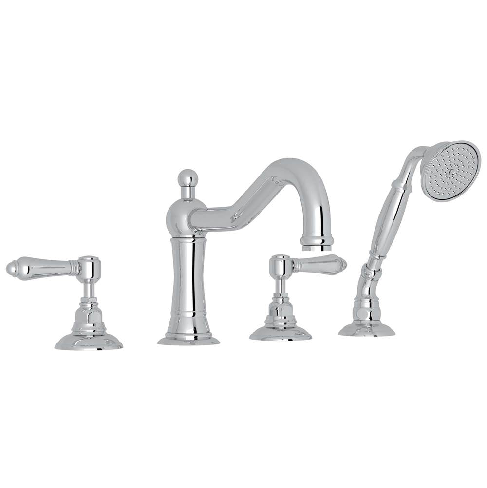 ROHL A1404LMAPC Acqui 4-Hole Deck Mount Tub Filler In Polished Chrome