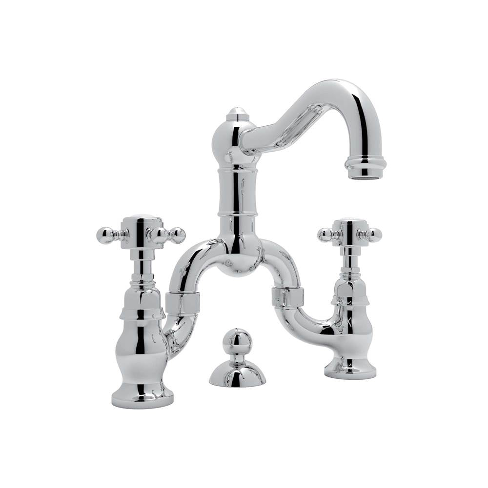 ROHL A1419XMAPC-2 Acqui Bridge Lavatory Faucet In Polished Chrome