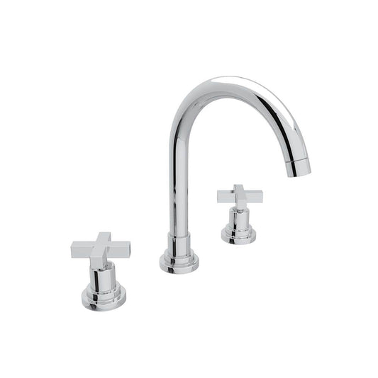 ROHL A2208XMAPC-2 Lombardia Widespread Lavatory Faucet With C-Spout In Polished Chrome