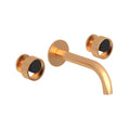ROHL EC08W3IWSGB Eclissi Wall Mount Lavatory Faucet With C-Spout In Satin Gold/Matte Black