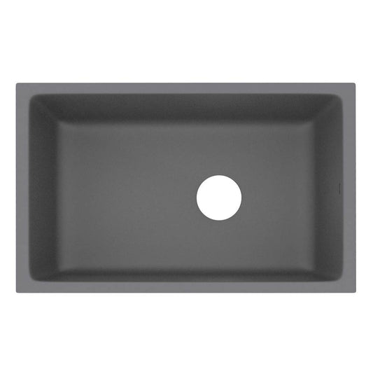 ROHL 6307-04 Allia 32" Fireclay Single Bowl Undermount Kitchen Sink In Satin Grey