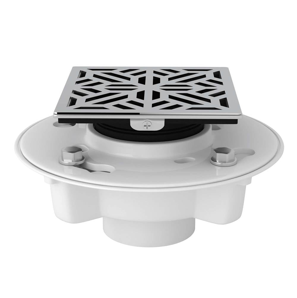 ROHL SDPVC2/3-3144APC PVC 2" X 3" Drain Kit With 3144 Mosaic Decorative Cover In Polished Chrome