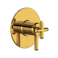ROHL TAP47W1LMULB Apothecary 1/2" Therm & Pressure Balance Trim with 3 Functions (No Share) In Unlacquered Brass