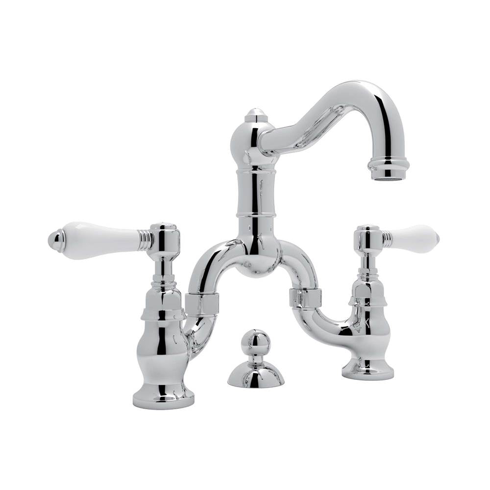 ROHL A1419LPAPC-2 Acqui Bridge Lavatory Faucet In Polished Chrome