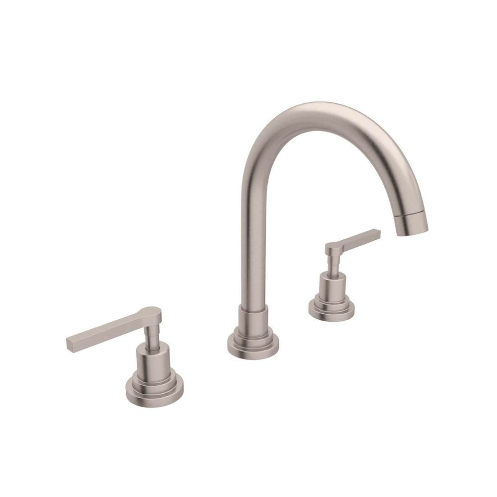 ROHL A2208LMSTN-2 Lombardia Widespread Lavatory Faucet With C-Spout In Satin Nickel