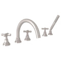 ROHL A2314XMSTN San Giovanni 5-Hole Deck Mount Tub Filler In Satin Nickel