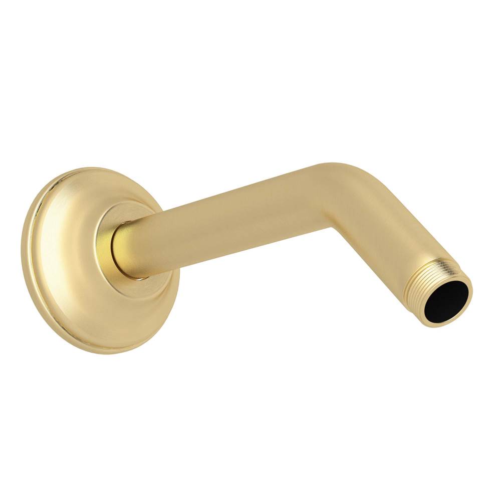 ROHL 1440/6SUB 7" Reach Wall Mount Shower Arm In Satin Unlacquered Brass