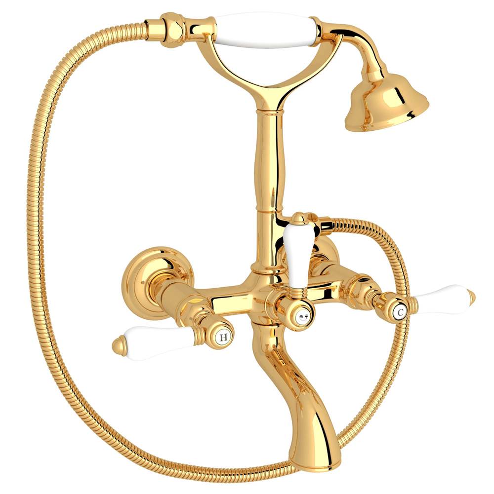 ROHL A1401LPIB Exposed Wall Mount Tub Filler In Italian Brass