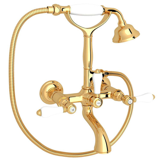 ROHL A1401LPIB Exposed Wall Mount Tub Filler In Italian Brass