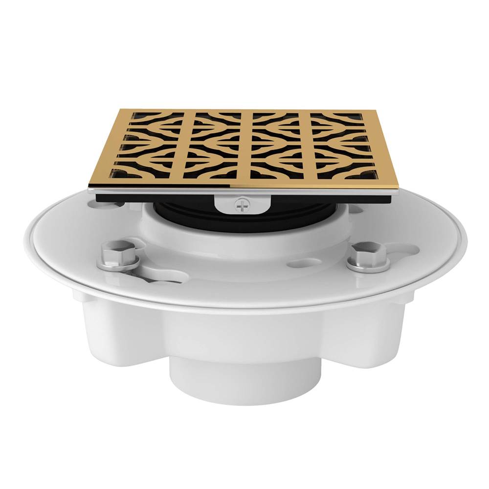 ROHL SDPVC2/3-3146IB PVC 2" X 3" Drain Kit With 3146 Petal Decorative Cover In Italian Brass