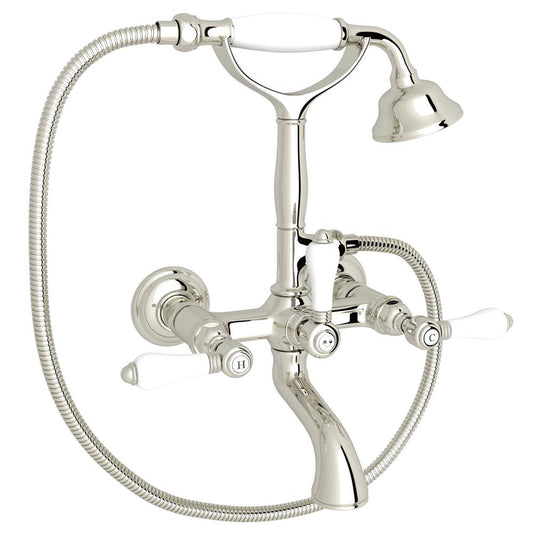 ROHL A1401LPPN Exposed Wall Mount Tub Filler In Polished Nickel