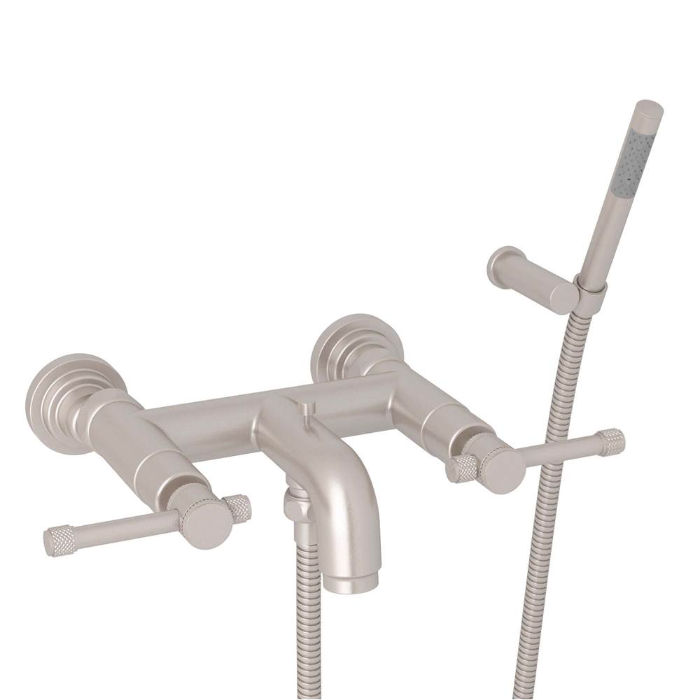 ROHL A3302ILSTN Campo Exposed Wall Mount Tub Filler In Satin Nickel
