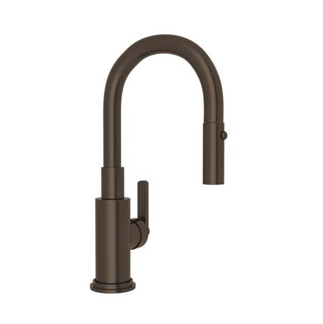 ROHL A3430SLMTCB-2 Lombardia Pull-Down Bar/Food Prep Kitchen Faucet In Tuscan Brass