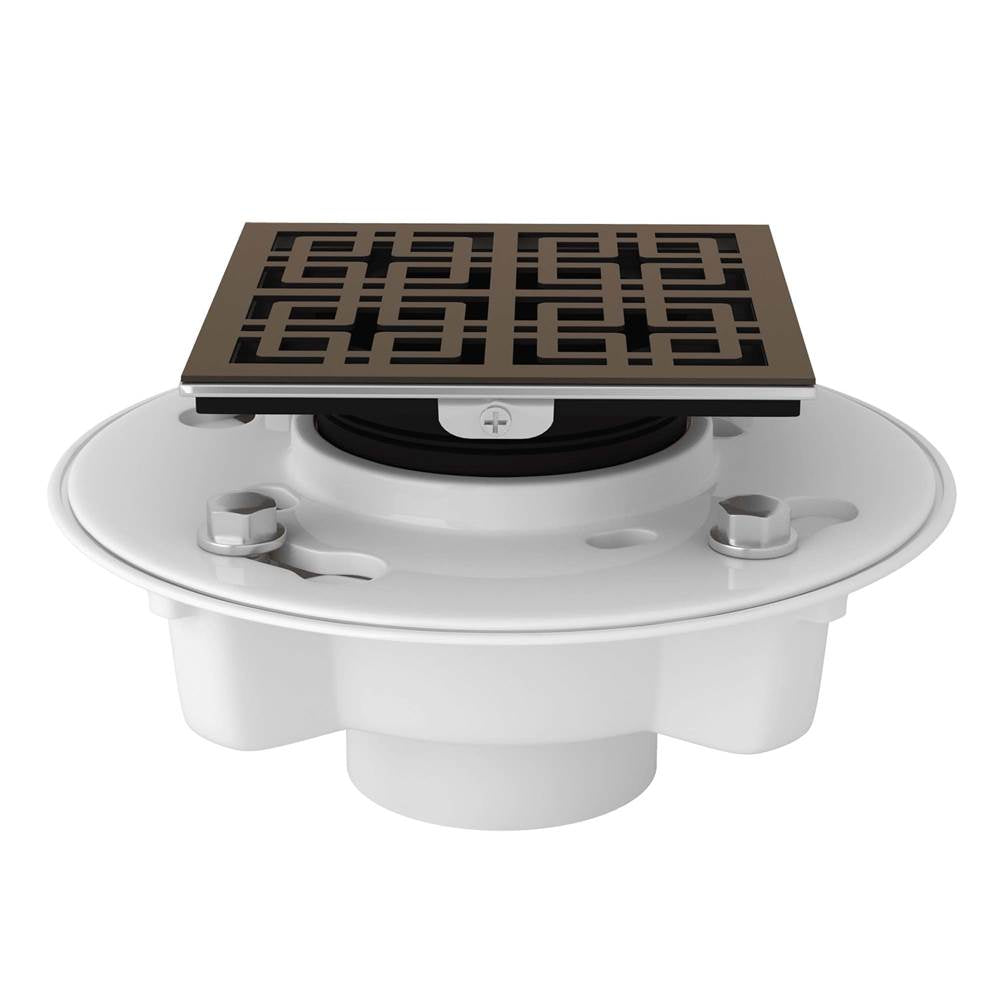 ROHL SDPVC2/3-3142TCB PVC 2" X 3" Drain Kit With 3142 Weave Decorative Cover In Tuscan Brass