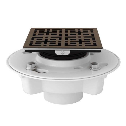 ROHL SDPVC2/3-3142TCB PVC 2" X 3" Drain Kit With 3142 Weave Decorative Cover In Tuscan Brass