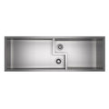 ROHL RUW4916SB Culinario 50" Double Bowl Stainless Steel Chef/Work Station Sink In Brushed Stainless Steel