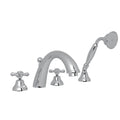 ROHL A2764XMAPC Verona 4-Hole Deck Mount Tub Filler In Polished Chrome