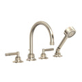 ROHL MB06D4LMSTN Graceline 4-Hole Deck Mount Tub Filler In Satin Nickel