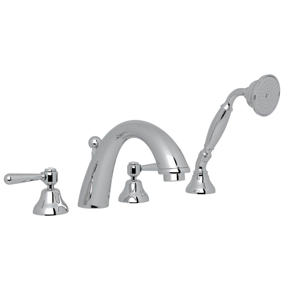 ROHL A2764LMAPC Verona 4-Hole Deck Mount Tub Filler In Polished Chrome