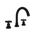 ROHL A2228XMMB-2 Lombardia Widespread Lavatory Faucet With C-Spout In Matte Black