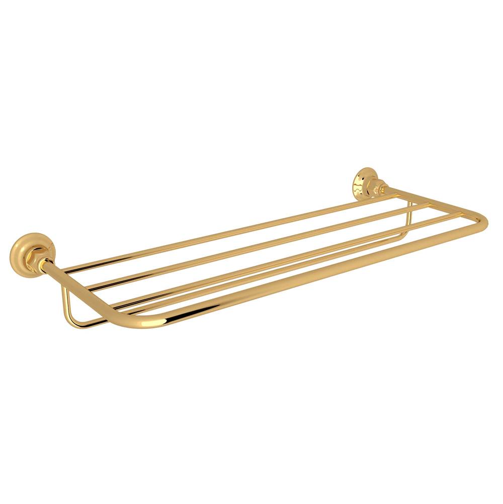 ROHL ROT10IB Wall Mount Towel Shelf In Italian Brass